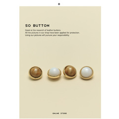 YiSen ESSTUDIO Elegance Agate Metal Button Minority Design Sense Cheongsam Button Shirt Cardigan Button Women 