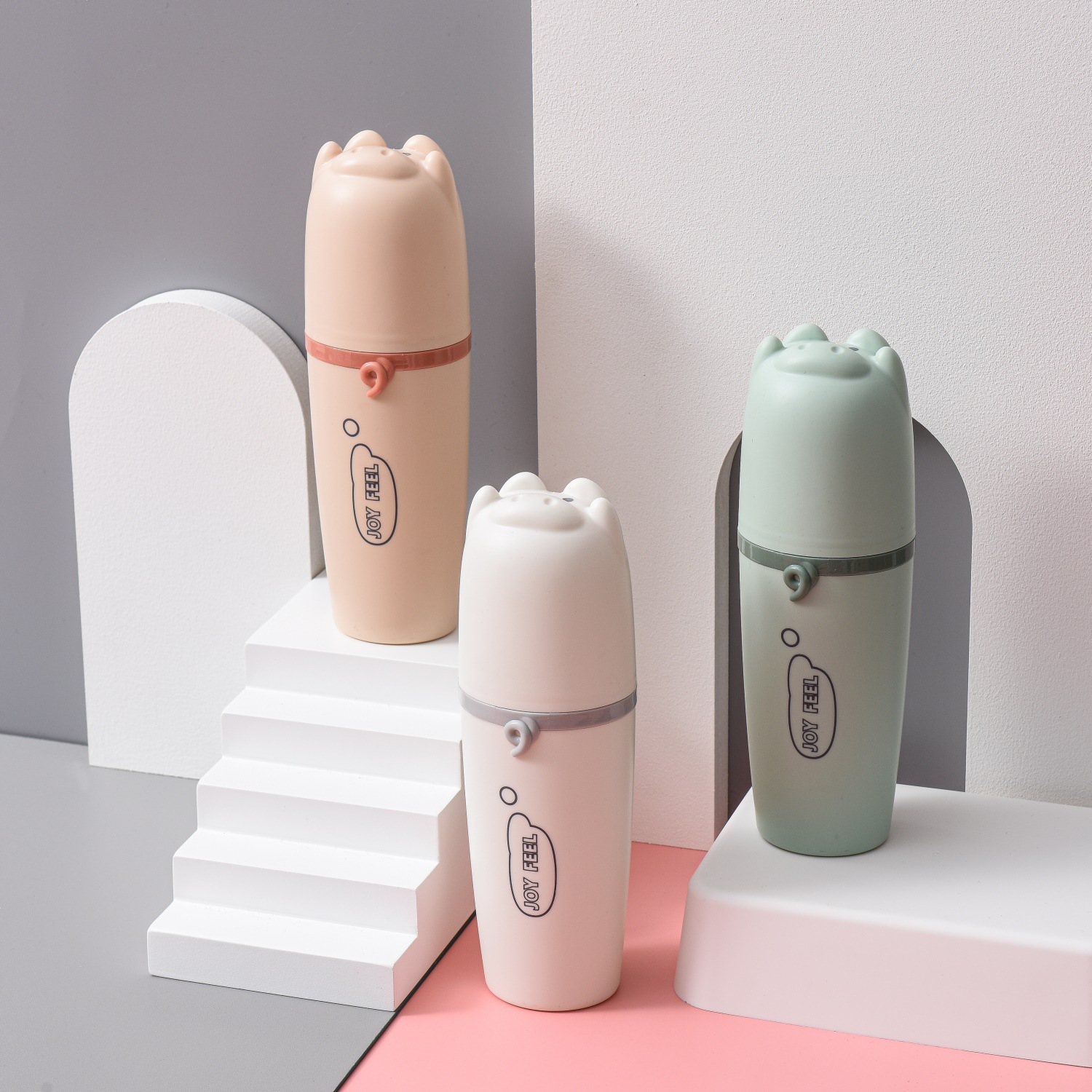 Portátil de viaje cepillo de dientes taza cerdo lindo cepillo de dientes titular taza de lavado creativo cepillo de dientes taza caja de almacenamiento