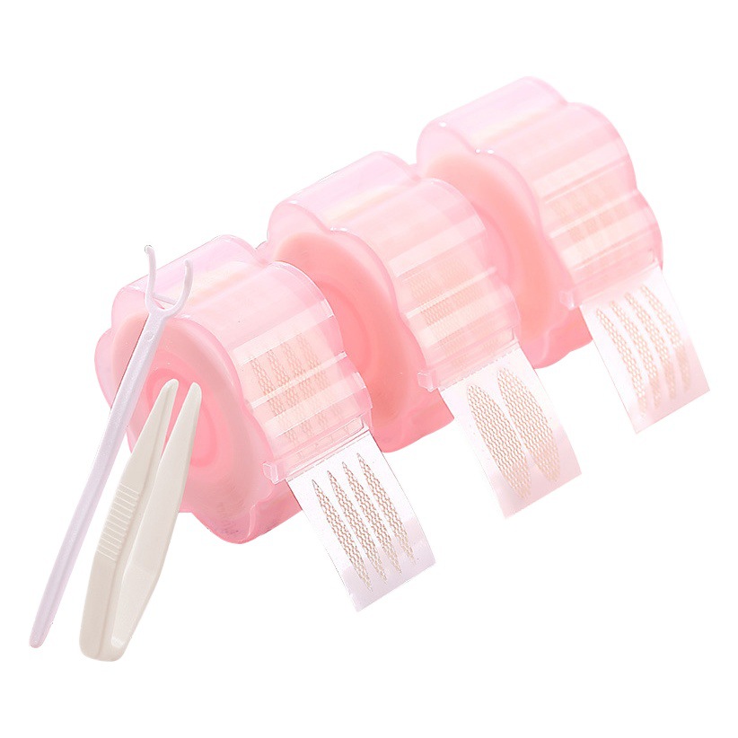 Glue-Free Double Eyelid 360 Patches/Roll Sticks to Water, Lace Mesh Fiber, Natural Invisible Eyelid Patch, Beauty Patch