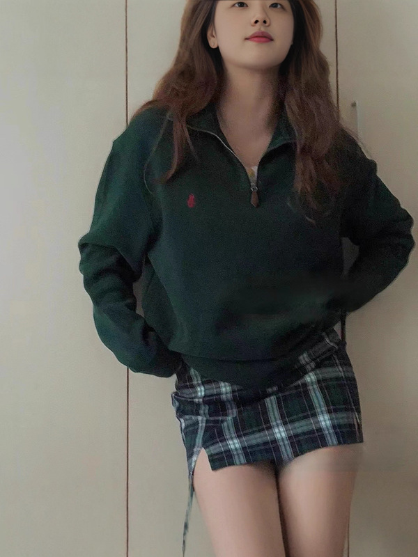 高品质RL拉夫半高领卫衣小马刺绣复古美式休闲时尚半拉链男女同款|undefined