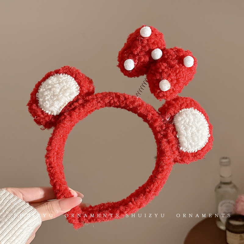 Cute pelúcia lavado facial correa de cabello para mujeres 2025 nuevo tipo de máscara especial para el cabello de maquillaje atar cabello correa de cabello