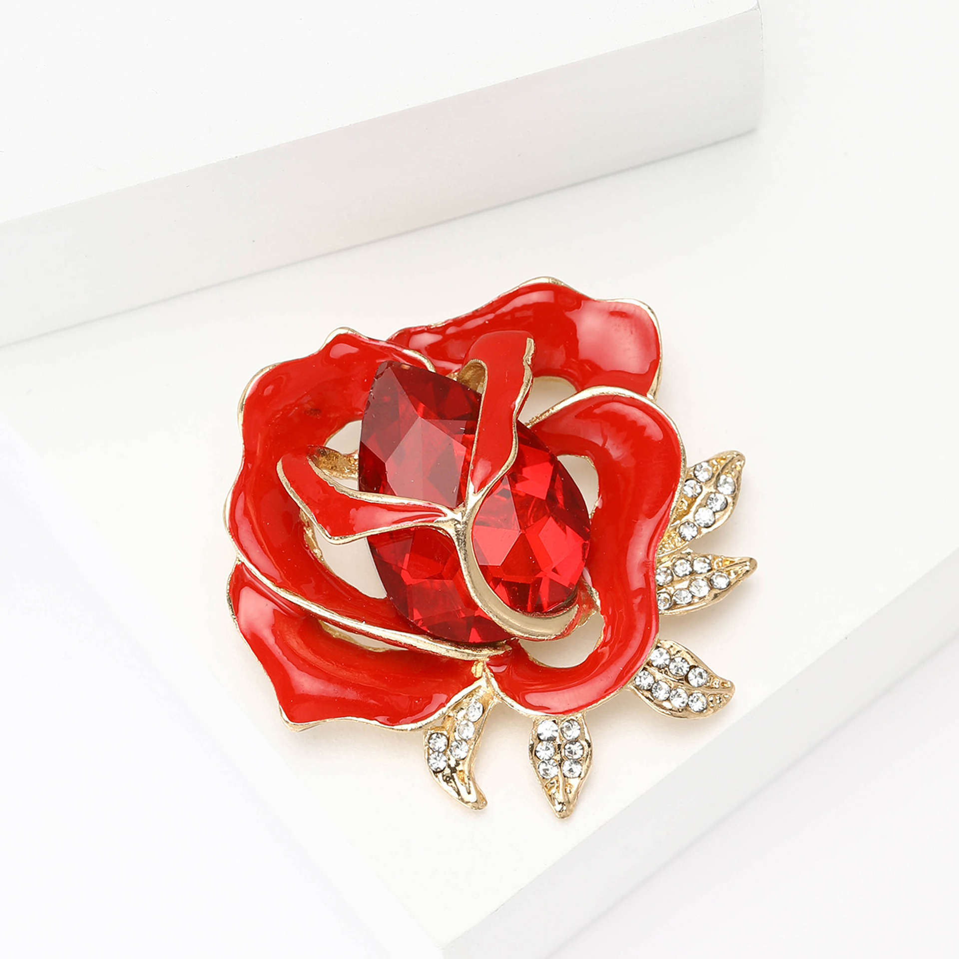 Women's Gender Elegant Vintage Style Streetwear Pin Rose Alloy Enamel Women's Brooches