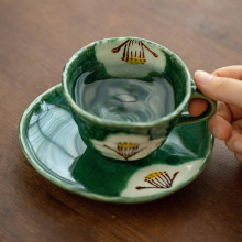 日本进口濑户烧陶瓷咖啡杯子套装日式家用下午茶杯轻奢复古风套杯
