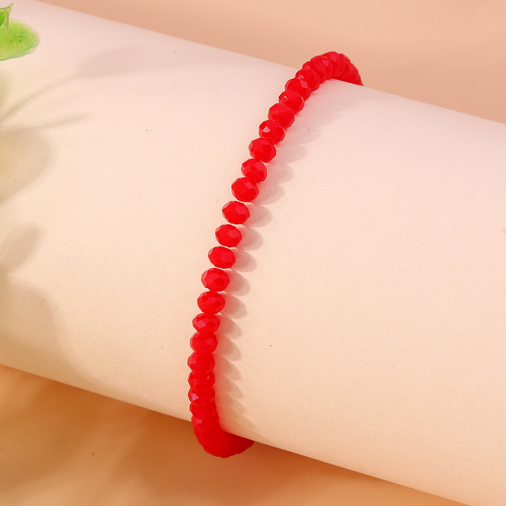 7g Weight Bracelets Classification Glass Chain Material Beaded Chain Chain Type 1 Piece Quantity Holiday, Daily Occasion Glass Material Solid Color Pattern All Seasons Season Unisex Gender Simple Style, Classic Style Style Simple Style Classic Style Solid Color Glass Beaded Chain Beaded Bracelets Wholesale 13