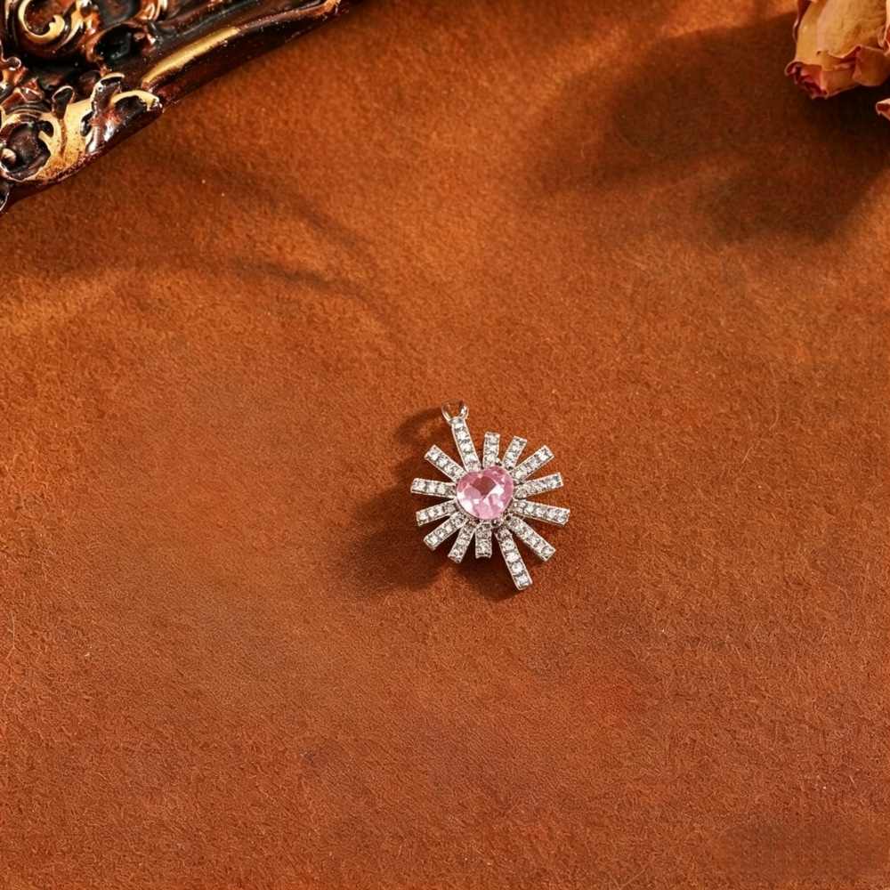 INS Europa y los Estados Unidos venden tulipanes girasoles colgante de diamantes de diamante de aluminio para mujeres lujosas y lujosas con colgante de bronce multi-combinante