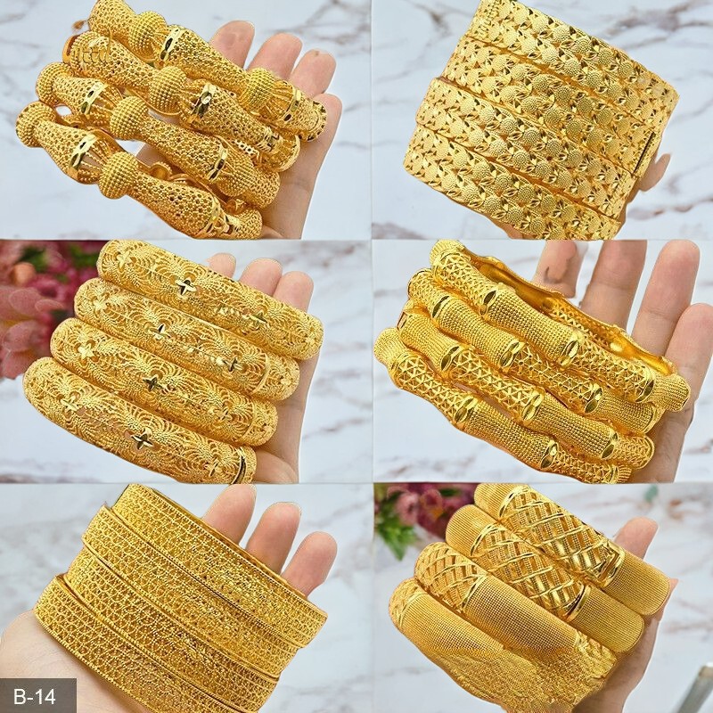 Hot Selling Alloy Gold Plated Bracelet Dubai Bridal Indian Light Luxury Style Women's Wedding Sand Gold Bracelet Jewelry Wholesale