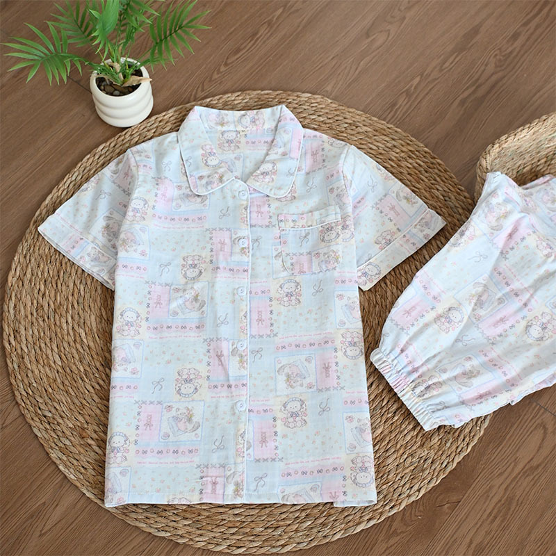 블루 리나 베어 반팔 바지