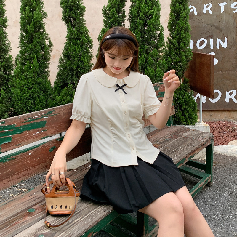  夏  XL-5XL 大きいサイズ シャツ/ブラウス