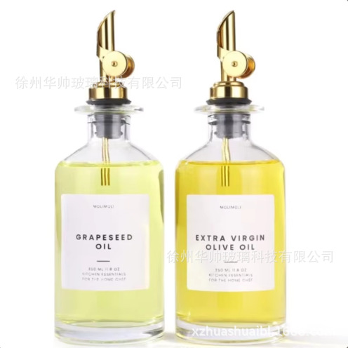 Juego de olla de aceite de caja de avión, olla de aceite de 500ml, dispensador de vinagre de aceite de cocina, olla de aceite de apertura y cierre de control automático del puerto de vertido de metal