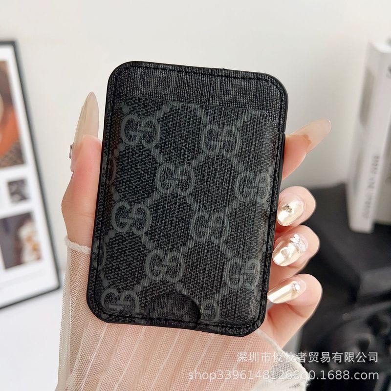 超强磁吸欧美卡包小众ins经典压花小巧收纳包老花潮牌新款时尚女|undefined