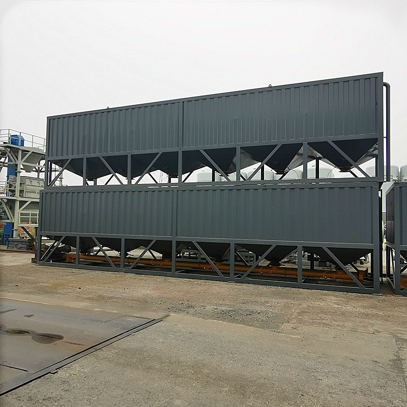 商混搅拌站卧式散装水泥仓80吨粉煤灰储料罐免可移动卧式水泥罐