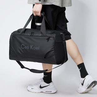 Capacious fashionable travel bag wet and dry separation, sports bag for gym lightweight, oxford cloth, polyester 3