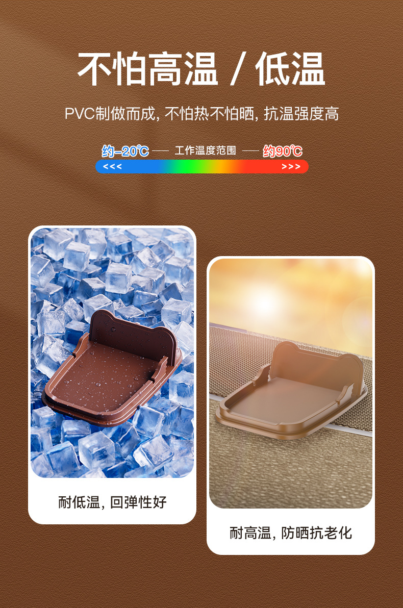 车载多功能置物垫粘贴式中控台汽车仪表台防滑垫创意导航手机支架详情10