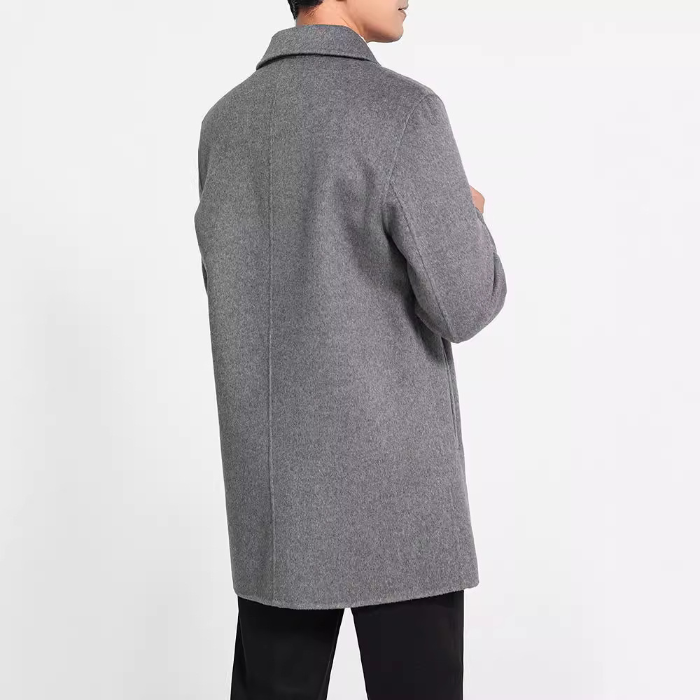 100% lana australiana de doble cara chaqueta de hombre de una sola fila de chaqueta simple chaqueta de negocios chaqueta de tamaño largo