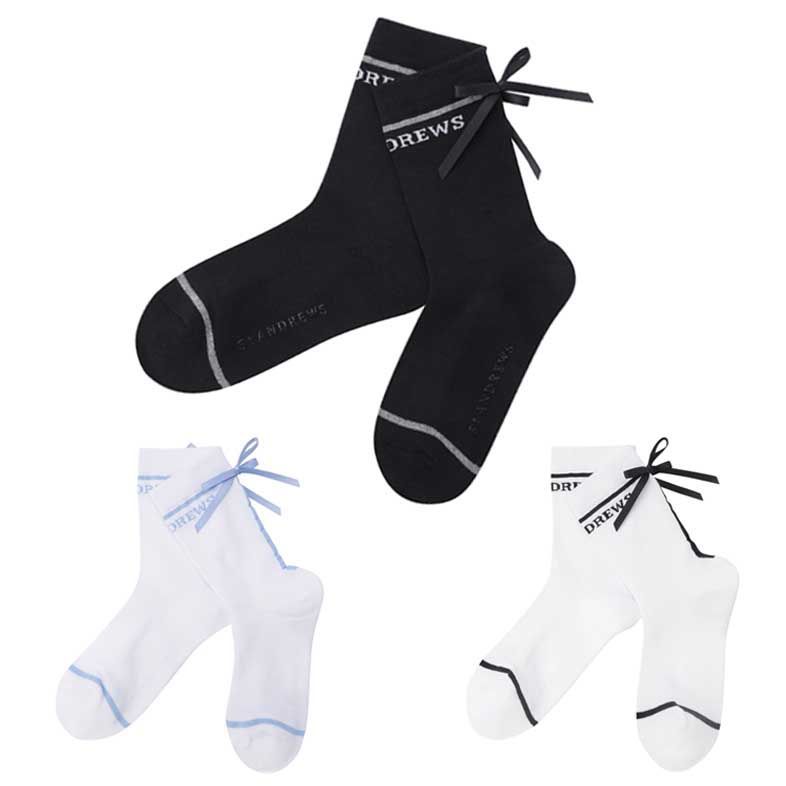 25 Original New Summer Golf Socks Women's Bow Non-Slip Breathable Mid-Tube Towel Bottom Socks