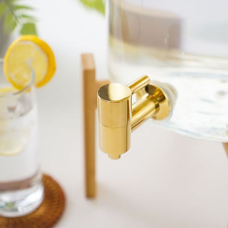 Gran capacidad de barril de bebida de vidrio para cafetería casera con grifos de frutas de té fermentado barril de agua fría resistente a altas temperaturas