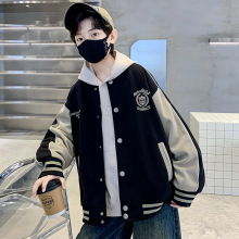 男童春装外套2025春秋新款帅洋气中大儿童棒球服男孩秋季酷帅上衣