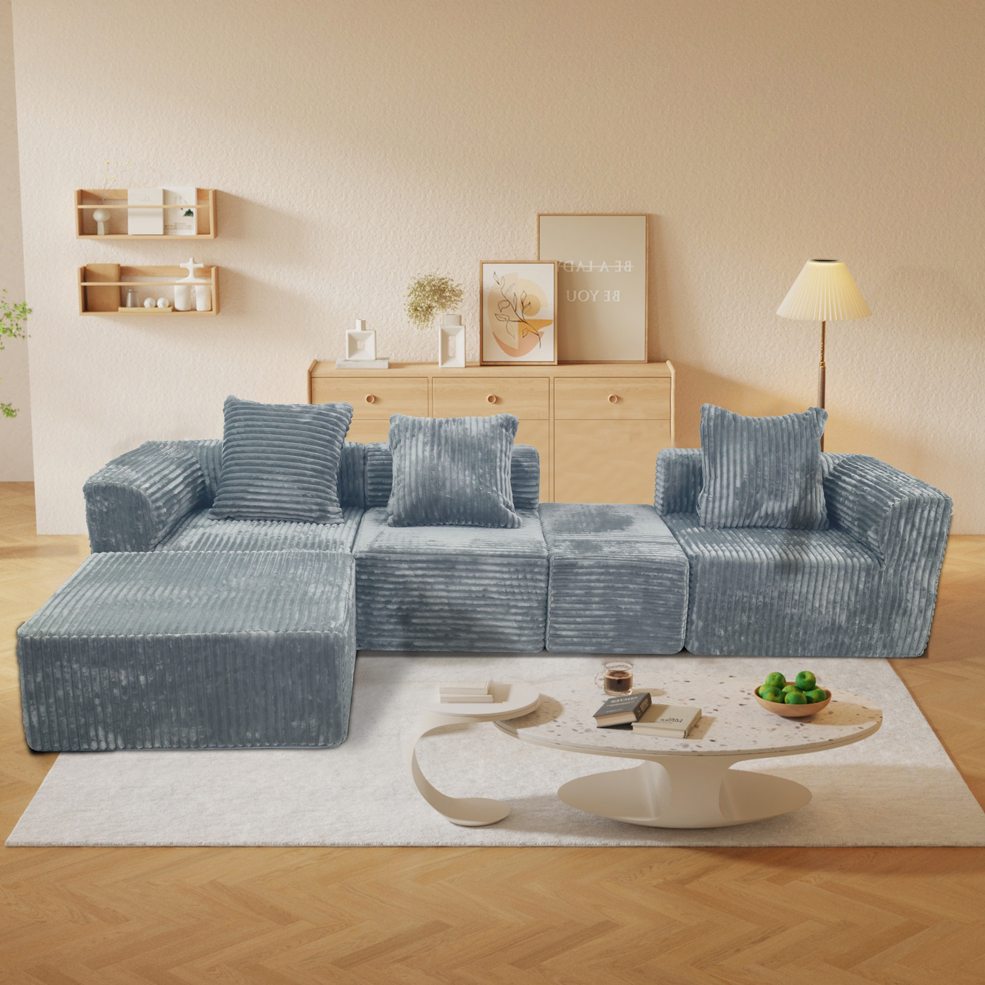 Sofá comprimido comercio exterior transfronterizo nuevo esponja vacío embalaje de esquina combinación de sofá muebles de sala de estar sofá perezoso