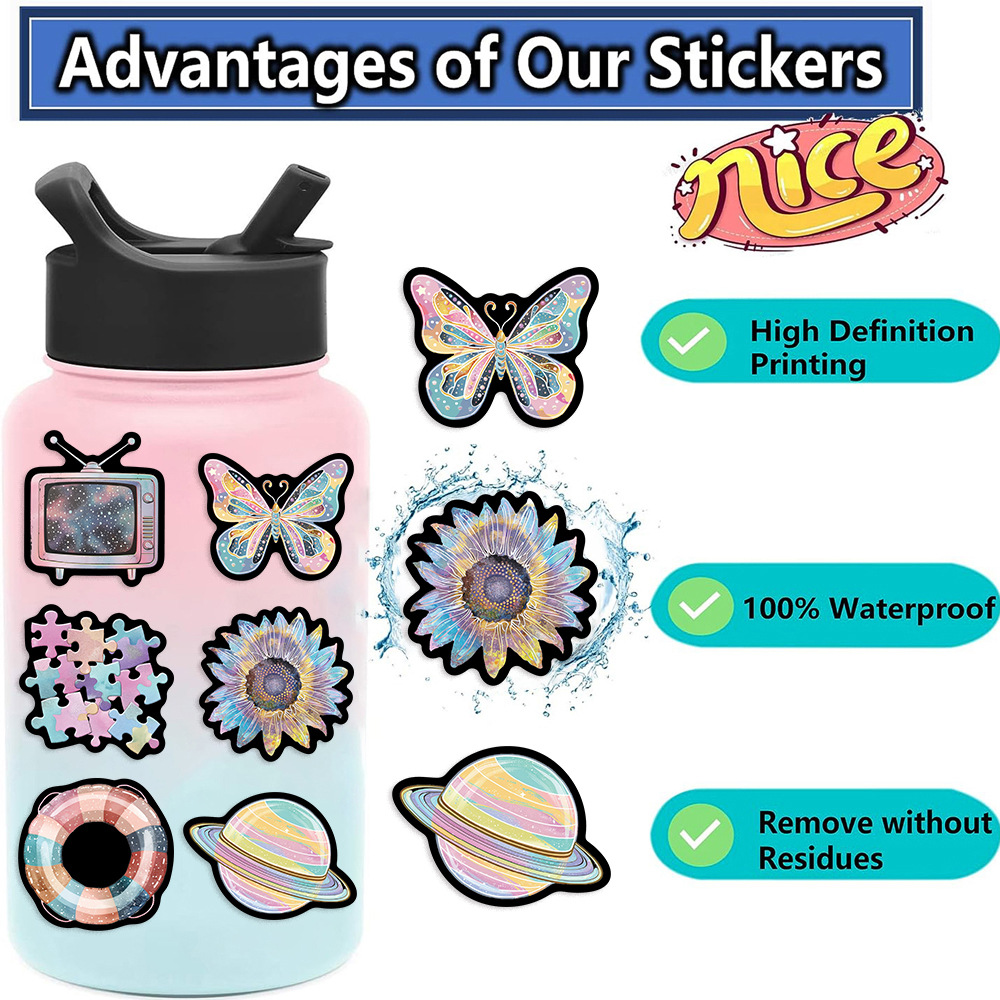 25g Weight Stickers Stationery Type 1 Set Quantity Learning Occasion PVC self-adhesive Material Cartoon Pattern Cute Style 1 Set Cartoon Learning PVC Self-adhesive Cute Stickers 2