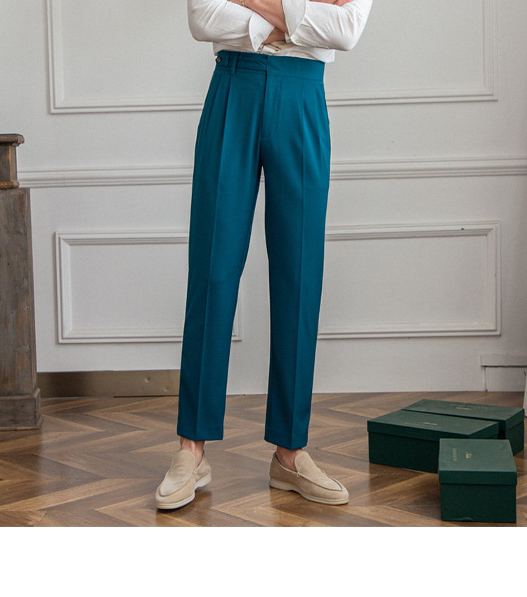 British Men's Anti-wrinkle Suit Pants - Versatile Retro Trousers_voghion.com