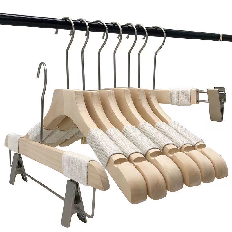 Percha de Madera Antideslizante, Sin Marcas, para Tienda de Ropa