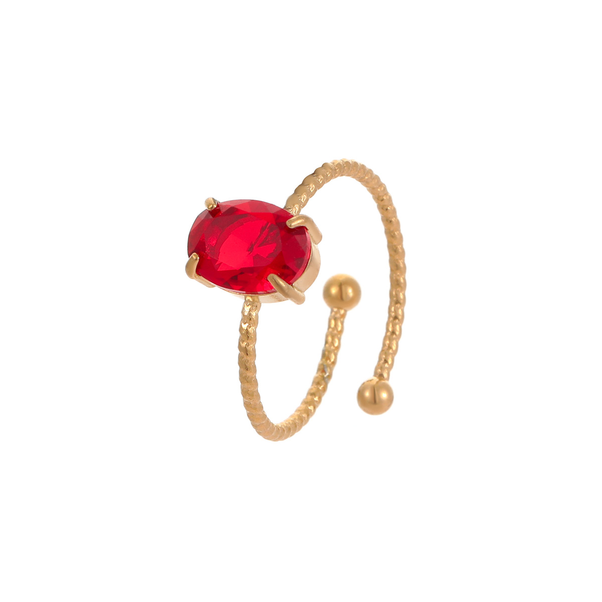 fashionable one size ring with zircon stainless steel