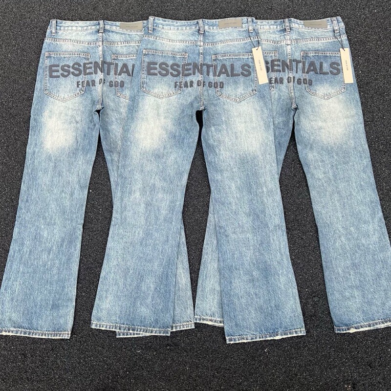 24SS FOG double line ESSENTIALS American high street washed worn Denim couple men's and women's jeans