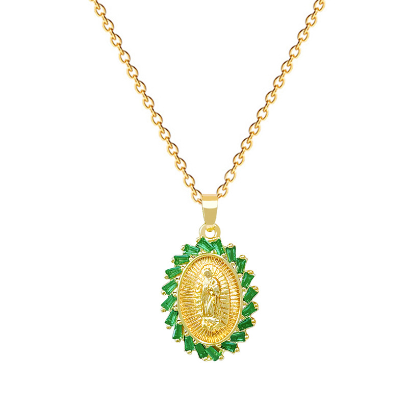 Collana donna a forma di uovo con ritratto e strass_voghion.com