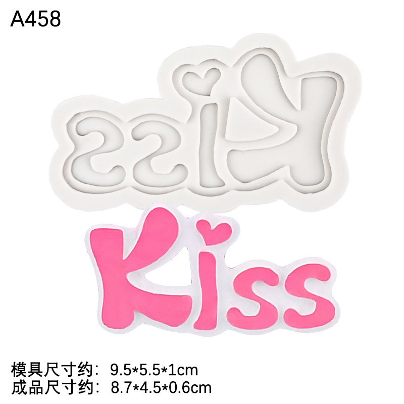 Día de San Valentín amor carta amor te amo carta silicona molde fondant chocolate pastel decoración molde