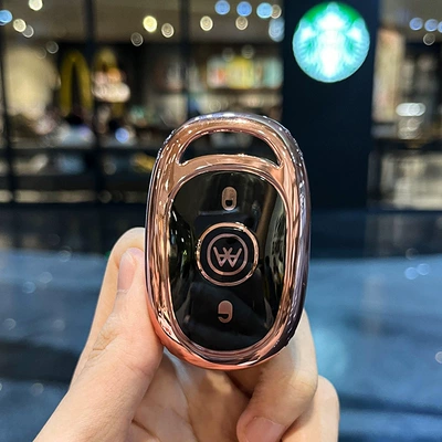 Protective Case Luna Bubble Bell — Car key bag - electric-car-d-rose-powder-single-shell