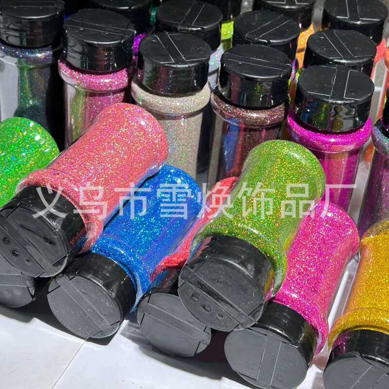 Bottled - Cross-Border Hot-Selling Nail Art Decorations Glitter Powder Rainbow Laser Holographic Glitter DIY Handmade Glitter Materials Bottled - Cross-Border Hot-Selling Nail Art Decorations Glitter Powder Rainbow Laser Holographic Glitter DIY Handmade Glitter Materials