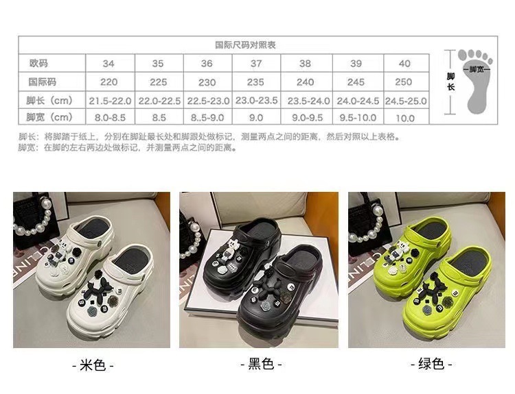 商品详情图_2024洞洞鞋女款夏季外穿踩屎感增高厚底防滑时尚