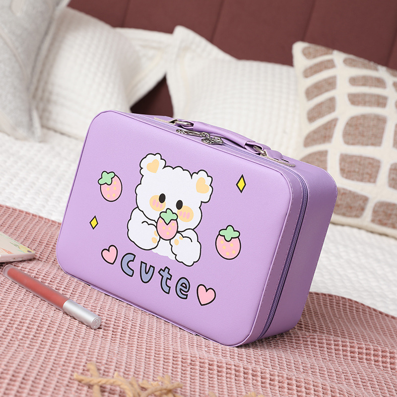 Nueva bolsa de cosméticos portátil de color puro con logotipo impreso, bolsa de cosméticos simple, bolsa de lápiz labial portátil de viaje transfronteriza, venta al por mayor