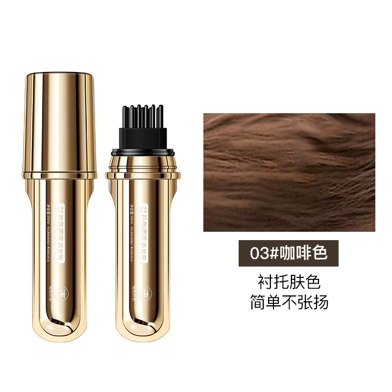 Pequeño tubo de oro polipeptídeo pinza de cabello un peinado para cubrir el artefacto de cabello blanco barra de cabello color B2 fábrica al por mayor duradero