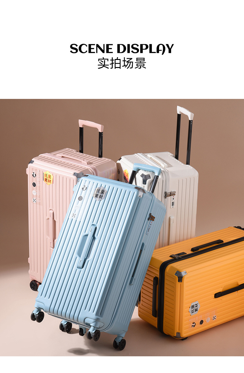 Wulun Large Capacity Trolley Luggage with Universal Wheels Travel Suitcase International Trip 30 Checked Baggage TSA Lock Carry-On Luggage 20 Inch