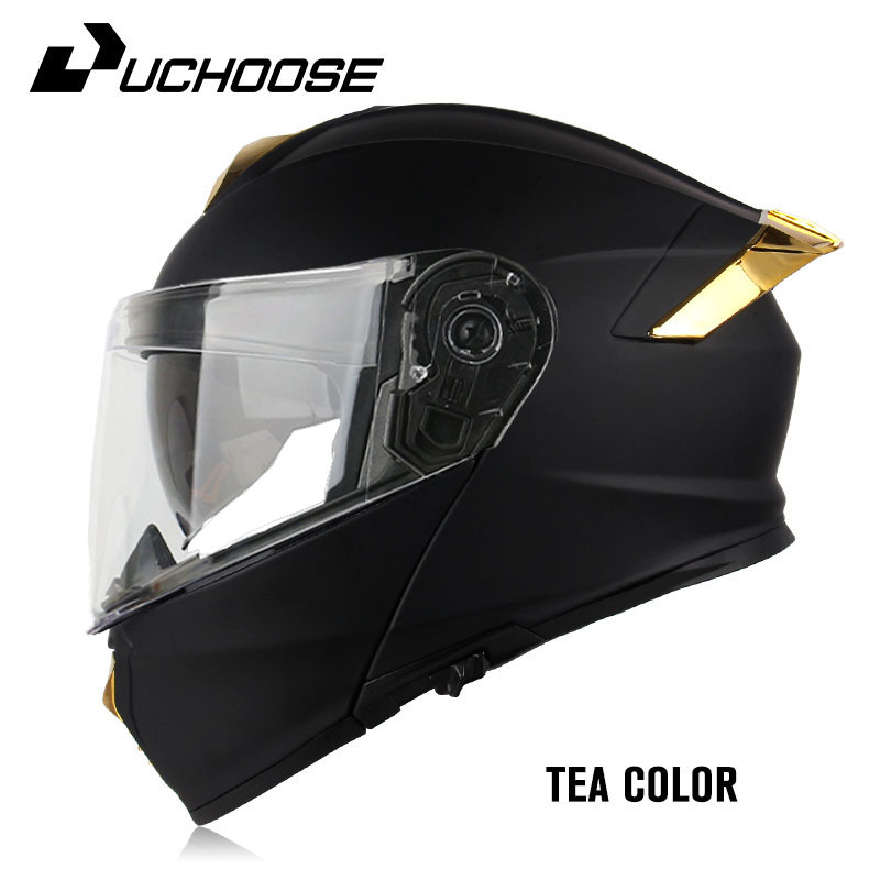 Casco de motocicleta, casco abatible, universal para todas las estaciones, cierre abatible, auriculares Bluetooth, equipo de conducción, casco de seguridad estilo americano
