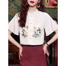 E 89914 New Chinese Style Embroidered Shirt ����ʽ�������