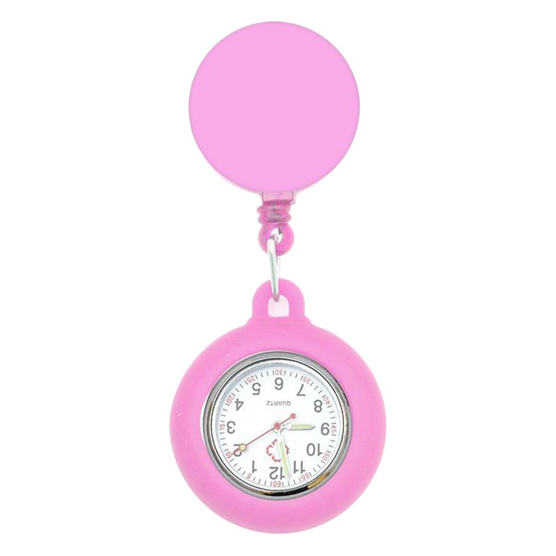 Doctor estudiante fácil tire hebilla enfermera pecho reloj de bolsillo Reloj de enfermera retráctil estiramiento conveniente reloj de enfermera reloj lindo