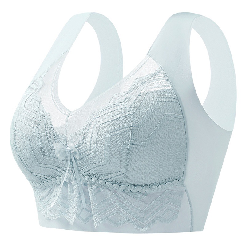 Nuevo encaje espalda envuelta en el pecho chaleco mujer taza fija colección de pecho anti-exposición soporte superior chaleco sin costuras sujetador