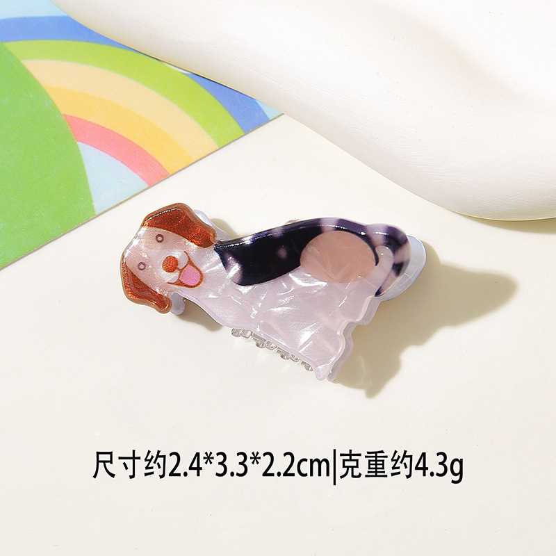 闪闪姑娘卡通动物宠物狗少女刘海夹可爱儿童小狗侧边夹装饰发夹子|undefined