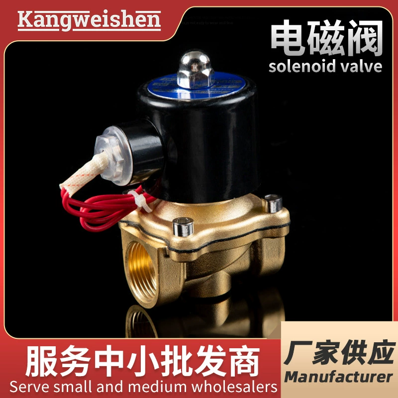 Фабрика оптовая нормальная латунь электромагнитный клапан AC220V воздушный клапан водонепроницаемый катушка электронный трубопровод регулирующий клапан