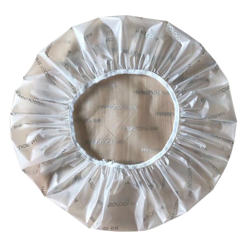 [Shower cap] Lace elastic PE hair treatment cap bath waterproof hat women's thickened solid color shower cap