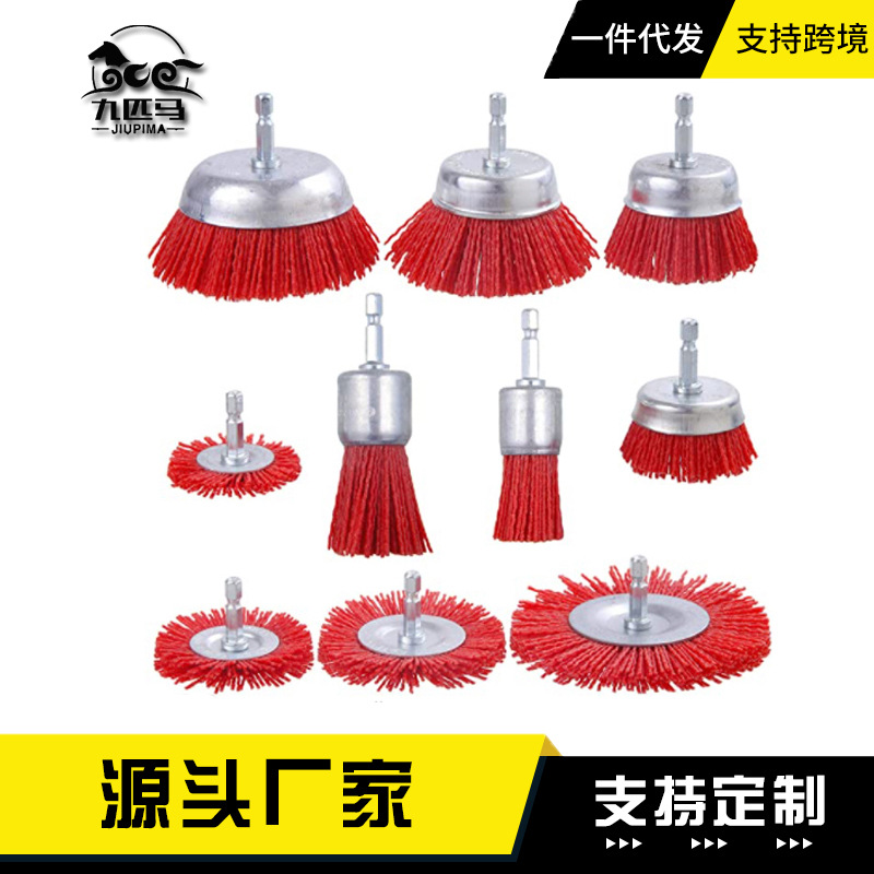 Nueve caballos moler seda molienda cabeza redonda con mango de nylon seda flor cabeza palo de rosa muebles desbarbado traje DuPont seda