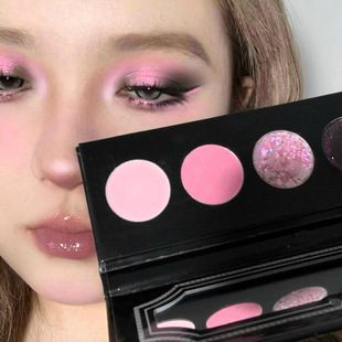 Five-Color Scepter Eye Shadow Cream Nude Pink Girl Eye Shadow Pearlescent Matte Color-Changing Sequin Multi-Functional Five-Color Eye Shadow Palette