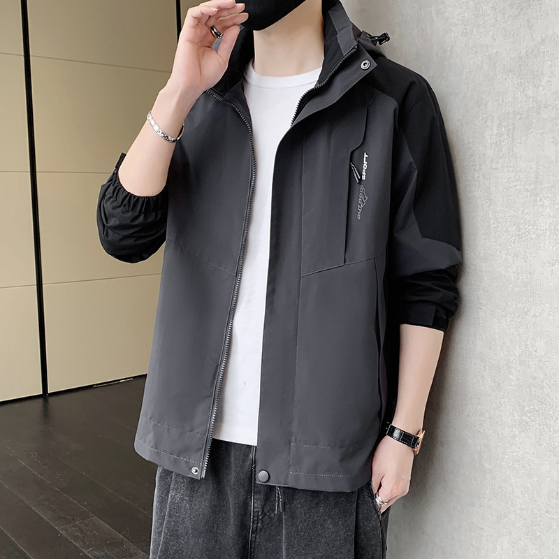 Pareja vestir abrigo otoño invierno 2023 nuevo delgado chaqueta con capuzas de moda para hombre