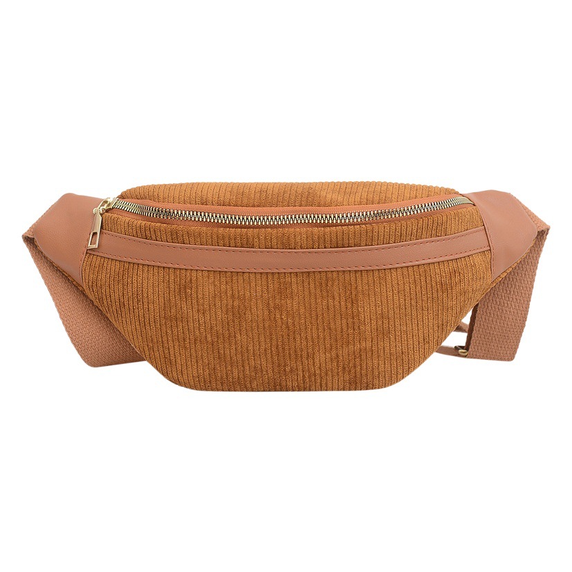 Bolsa de pecho de pana japonesa y coreana bolsa de mensajero 2023 nueva bolsa de cintura de teléfono móvil retro pequeña bolsa de hombro