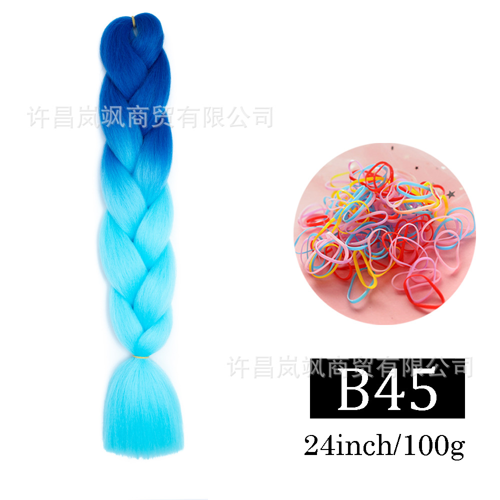 Peluca de trenza grande africana, color, trenza sucia, cuerda para el cabello, degradado, fibra química, trenza grande, reggae, hip-hop, trenza sucia, trenza