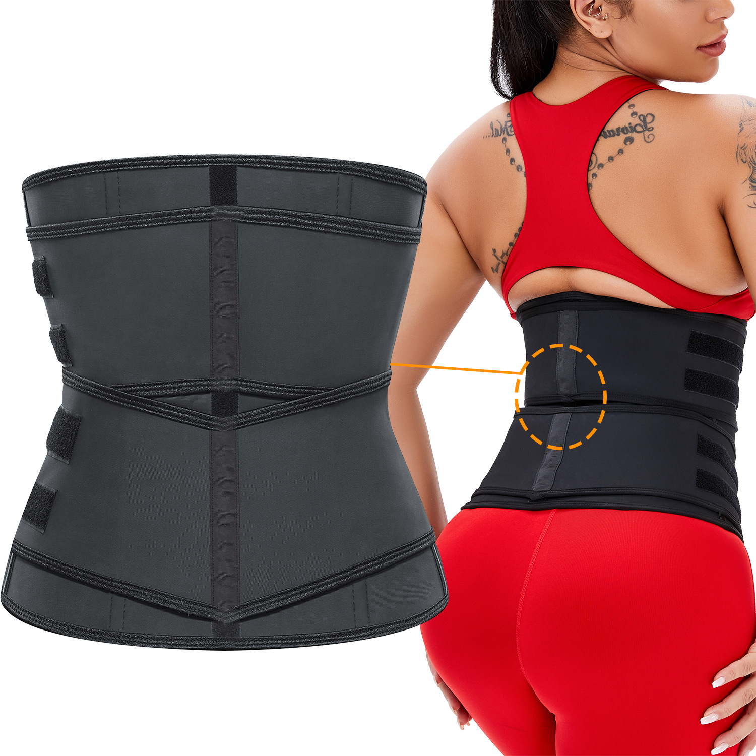Detachable restraint double waist belt l...