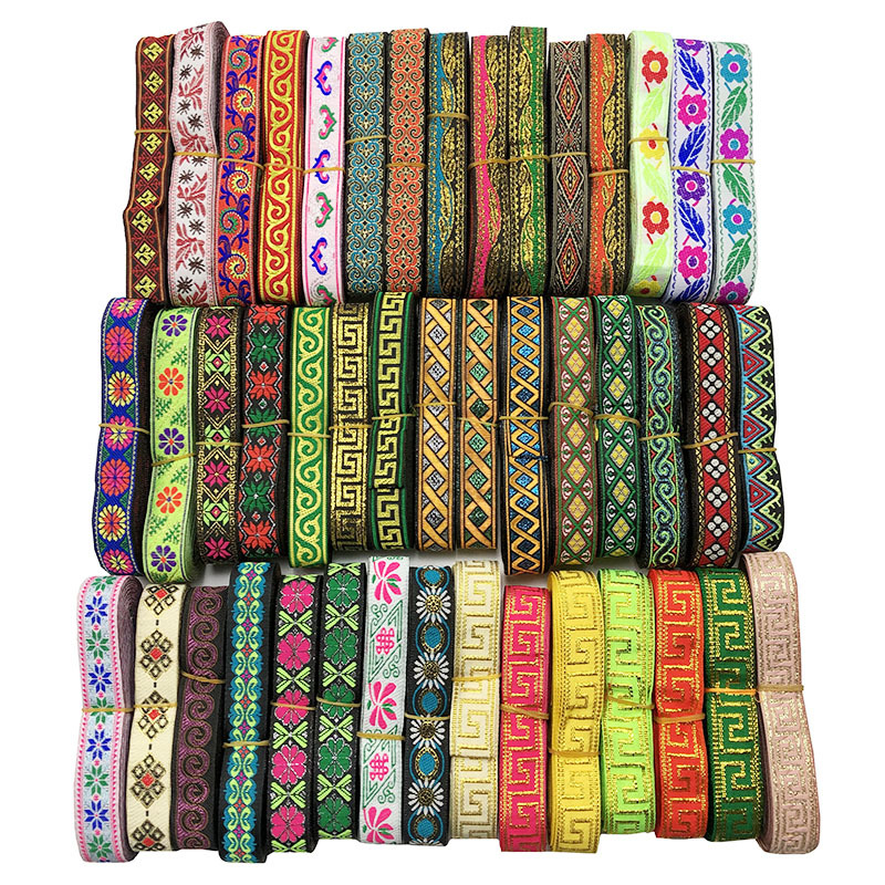 现货2cm民族窗帘提花织带 DIY手工刺绣服装布艺配饰辅料裙边加长