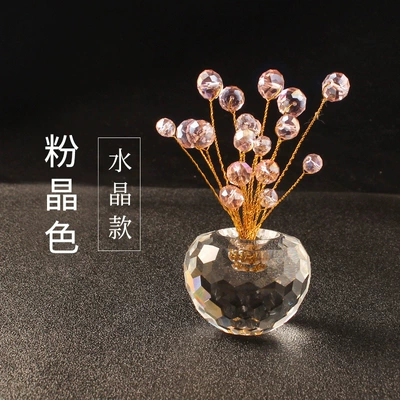 Factory wholesale car creative Car ornaments - lucky-fruit-crystal-pink